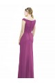 Sem Mangas Decote Barco Chiffon Sereia Longo Vestidos de Madrinha