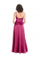 Sem Mangas Um Ombro Abrir de volta Cetim Elástico Linha A Vestidos de Madrinha / Vestidos de Noite / Vestidos de Festa