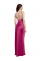 Sem Mangas Alças finas Lombar Cetim Elástico Linha A Vestidos de Madrinha / Vestidos de Noite / Vestidos de Festa