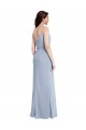 Sem Mangas Alças finas Costas em V Crepe Esticado Bainha Vestidos de Madrinha / Vestidos de Noite / Vestidos de Festa