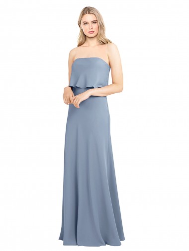 Sem Mangas Decote Alto Crepe Esticado Bainha Vestidos de Madrinha / Vestidos de Noite / Vestidos de Festa