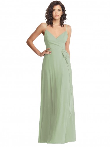 Sem Mangas Alças finas Chiffon Trombeta Vestidos de Madrinha / Vestidos de Noite
