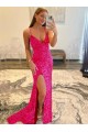 Sem Mangas Decote V Lantejoulas Veludo Bainha Longo Vestido de Noiva / Vestido de Festa