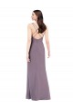 Sem Mangas Amor Abrir de volta Chiffon Coluna Vestidos de Madrinha / Vestidos de Noite
