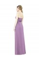 Sem Mangas Amor Chiffon Linha A Lavanda Escura Longo Vestidos de Madrinha