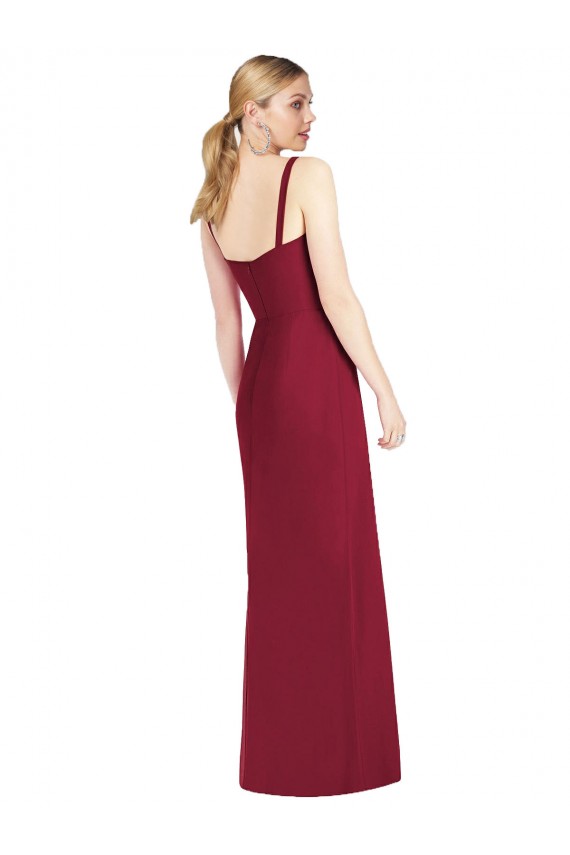 Sem Mangas Alças finas Chiffon Sereia Longo Vestidos de Madrinha
