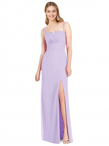 Sem Mangas Alças finas Chiffon Sereia Longo Vestidos de Madrinha