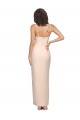 Sem Mangas Sem alças Lombar Crepe Esticado Bainha Longo Vestidos de Madrinha / Vestidos de Festa