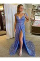 Sem Mangas Decote V Lantejoulas Veludo Linha A Vestidos de Festa