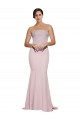 Sem Mangas Sem alças Lombar Crepe Esticado Bainha Malva Vestidos de Madrinha / Vestidos de Noite / Vestidos de Festa