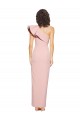 Sem Mangas Um Ombro Crepe Esticado Bainha Malva Longo Vestidos de Madrinha / Vestidos de Noite / Vestidos de Festa