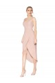 Sem Mangas Alças finas Costas em V Crepe Esticado Sereia Curto Vestidos de Madrinha / Vestidos de Noite / Vestidos de Festa