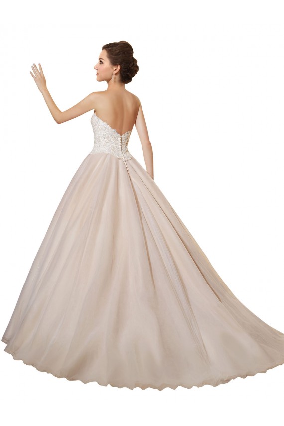 Sem Mangas Amor Tule & Renda Vestido de Baile Vestido de Noiva