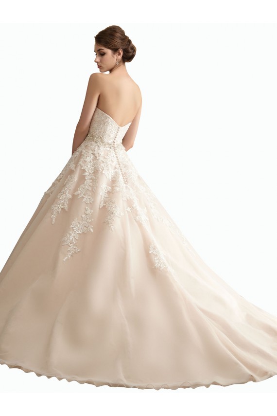 Sem Mangas Decote V Tule & Renda Vestido de Baile Vestidos de Noiva