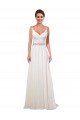 Sem Mangas Decote V Chiffon Bainha Vestidos de Noiva Clássicos