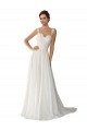 Sem Mangas Amor Chiffon & Renda Linha A Vestidos de Noiva