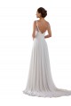 Sem Mangas Amor Chiffon Linha A Vestidos de Noiva Clássicos