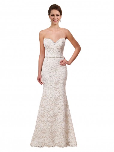 Sem Mangas Amor Renda Bainha Vestidos de Noiva