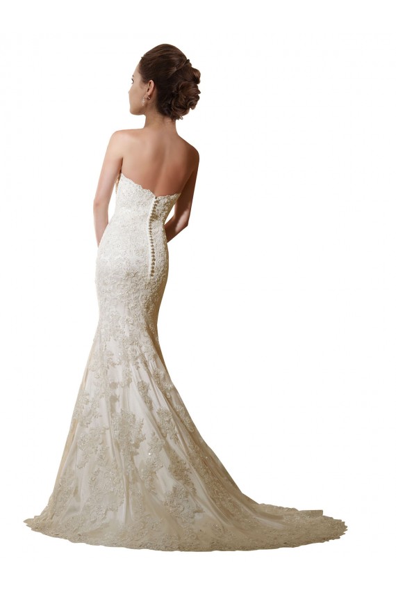 Sem Mangas Amor Cetim & Renda Sereia Vestidos de Noiva