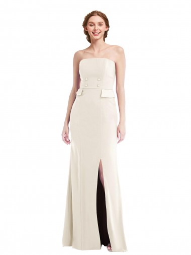 Sem Mangas Sem alças Crepe Esticado Trombeta Vestidos de Madrinha / Vestidos de Festa