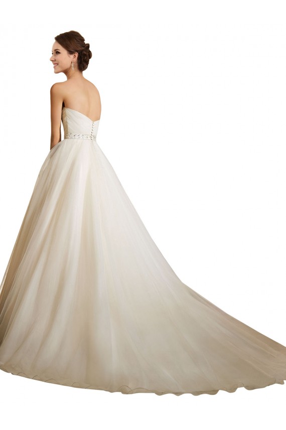 Sem Mangas Amor Tule Vestido de Baile Vestidos de Noiva
