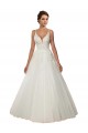 Sem Mangas Alças finas Tule & Renda Vestido de Baile Vestidos de Noiva