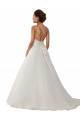 Sem Mangas Alças finas Tule & Renda Vestido de Baile Vestidos de Noiva
