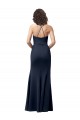 Sem Mangas Alças finas Criss Cruz Crepe Esticado Bainha Vestidos de Madrinha / Vestidos de Noite / Vestidos de Festa
