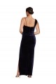 Sem Mangas Alças finas Lombar Veludo Elástico Bainha Vestidos de Madrinha / Vestidos de Noite / Vestidos de Festa