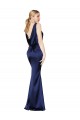 Sem Mangas Cabeçada Lombar Cetim Elástico Bainha Vestidos de Madrinha / Vestidos de Noite / Vestidos de Festa