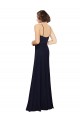 Sem Mangas Colher Chiffon Bainha Vestidos de Madrinha