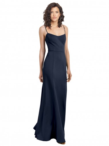 Sem Mangas Decote Alto Lombar Crepe Esticado Bainha Vestidos de Madrinha / Vestidos de Noite / Vestidos de Festa