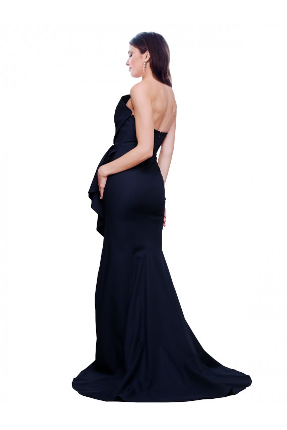 Sem Mangas Sem alças Lombar Crepe Esticado Bainha Vestidos de Madrinha / Vestidos de Festa