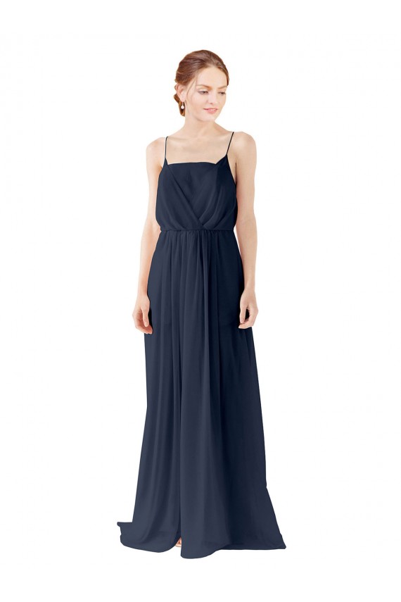 Sem Mangas Alças finas Abrir de volta Chiffon Linha A Vestidos de Festa