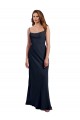 Sem Mangas Alças finas Abrir de volta Chiffon Linha A Vestidos de Madrinha / Vestidos Formais