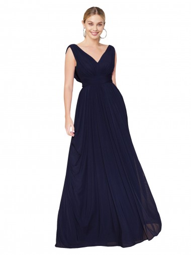 Sem Mangas Decote V Chiffon Linha A Vestidos de Madrinha / Vestidos de Noite / Vestidos de Festa
