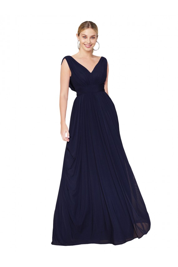 Sem Mangas Decote V Chiffon Linha A Vestidos de Madrinha / Vestidos de Noite / Vestidos de Festa