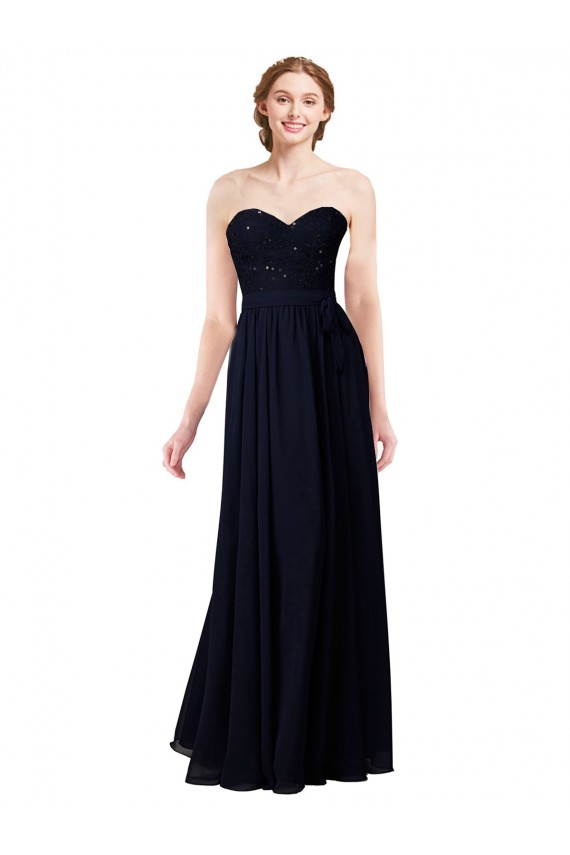 Sem Mangas Amor Chiffon Linha A Longo Vestido Formais / Vestido de Madrinha