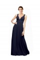 Sem Mangas Decote V Abrir de volta Chiffon Linha A Vestido de Madrinha