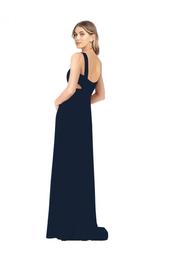 Sem Mangas Decote V Chiffon Linha A Vestidos de Baile Formais
