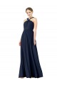 Sem Mangas Decote V Chiffon Linha A Vestido de Baile Formais