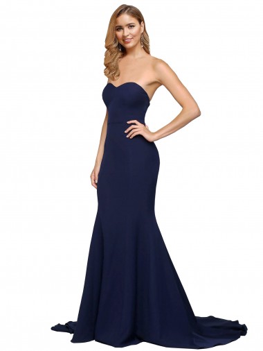 Sem Mangas Amor Lombar Crepe Esticado Linha A Longo Vestidos de Madrinha / Vestidos de Noite / Vestidos de Festa