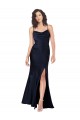 Sem Mangas Decote Capuz Cetim Sedoso Linha A Vestidos de Madrinha / Vestidos de Noite / Vestidos de Festa
