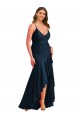 Sem Mangas Alças finas Cetim Sedoso Sereia Vestidos de Madrinha / Vestidos de Noite / Vestidos de Festa