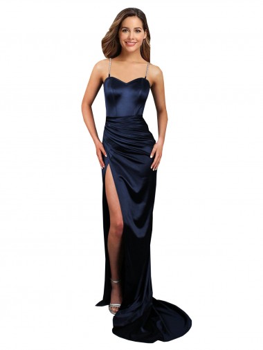 Sem Mangas Amor Cetim Elástico Sereia Vestidos de Madrinha / Vestidos de Noite / Vestidos de Festa