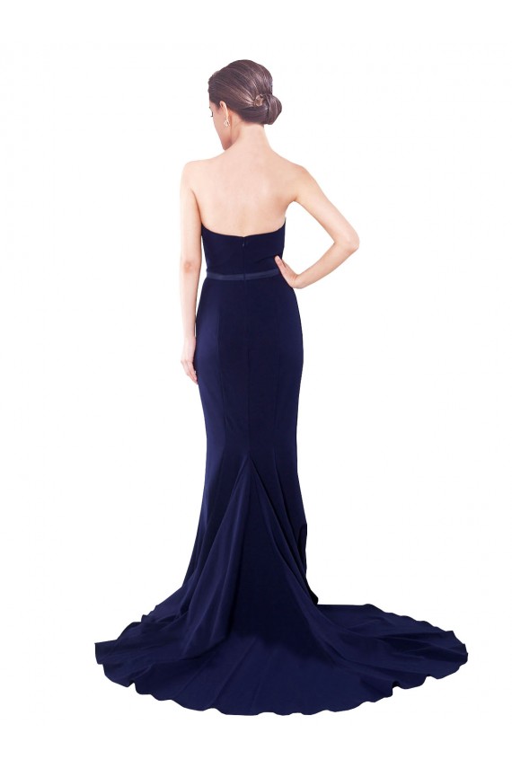 Sem Mangas Amor Lombar Crepe Esticado Sereia Vestidos de Madrinha / Vestidos de Festa