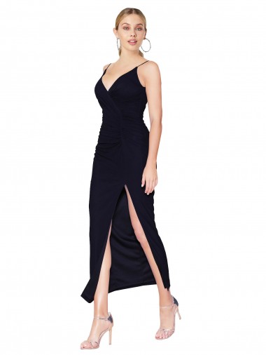 Sem Mangas Decote V Costas em V Chiffon Sereia Curto Vestidos de Madrinha / Vestidos de Noite / Vestidos de Festa