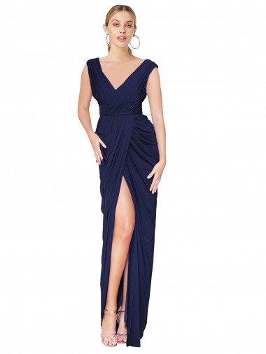 Sem Mangas Decote V Costas em V Chiffon Sereia Vestidos de Madrinha / Vestidos de Noite / Vestidos de Festa