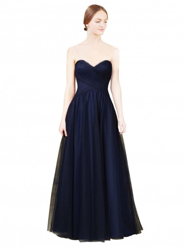 Sem Mangas Amor Tule Linha A Vestidos de Madrinha / Vestidos Formais