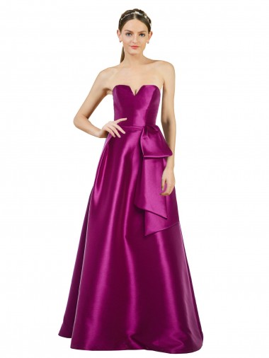 Sem Mangas Decote V Cetim Linha A Vestidos de Madrinha / Vestidos de Festa